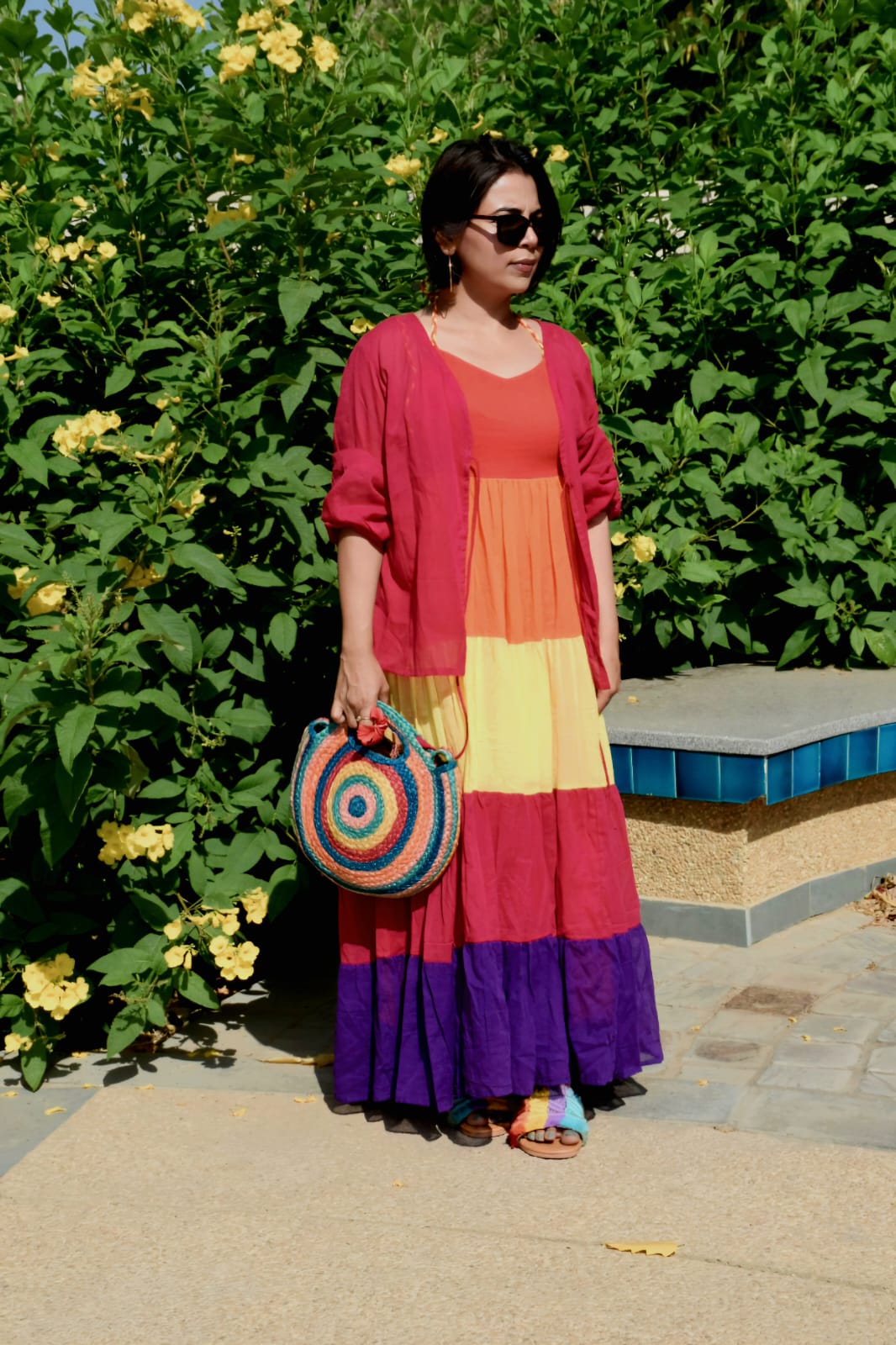 Rainbow Mulmul Dress