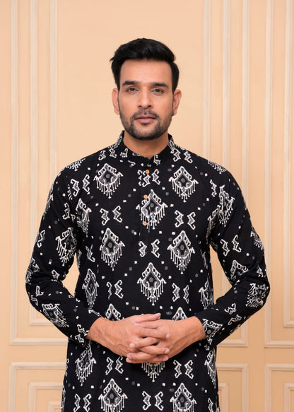 Floral Blue Kurta Set