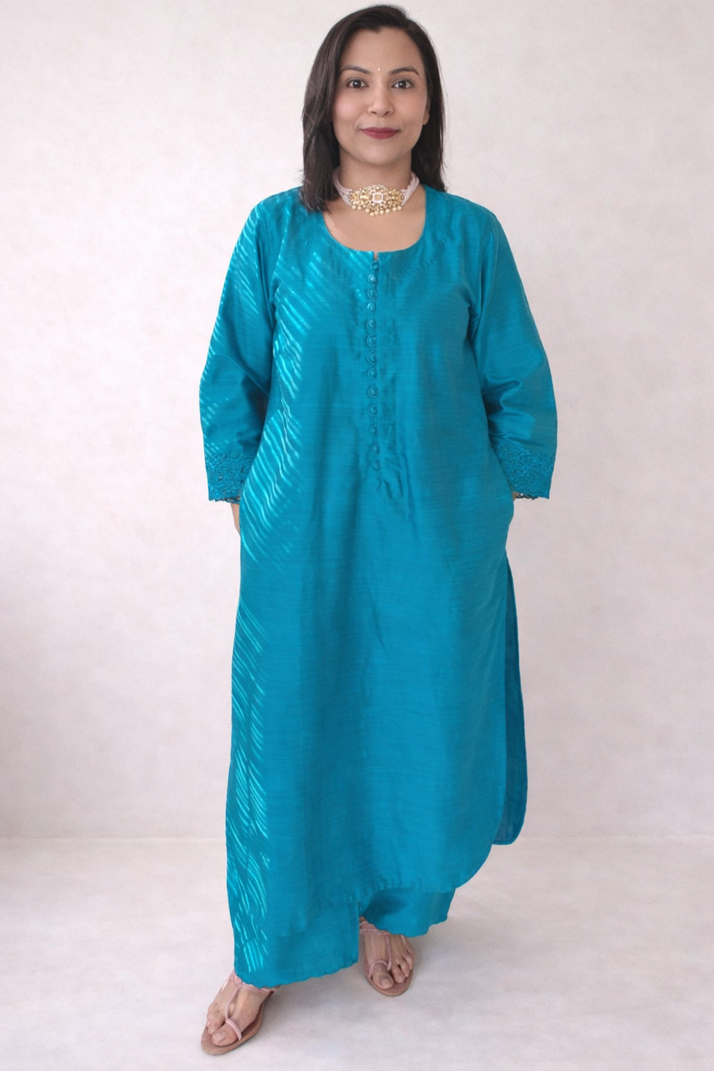 Karigari Cutwork embroidery suit sets  with duppata