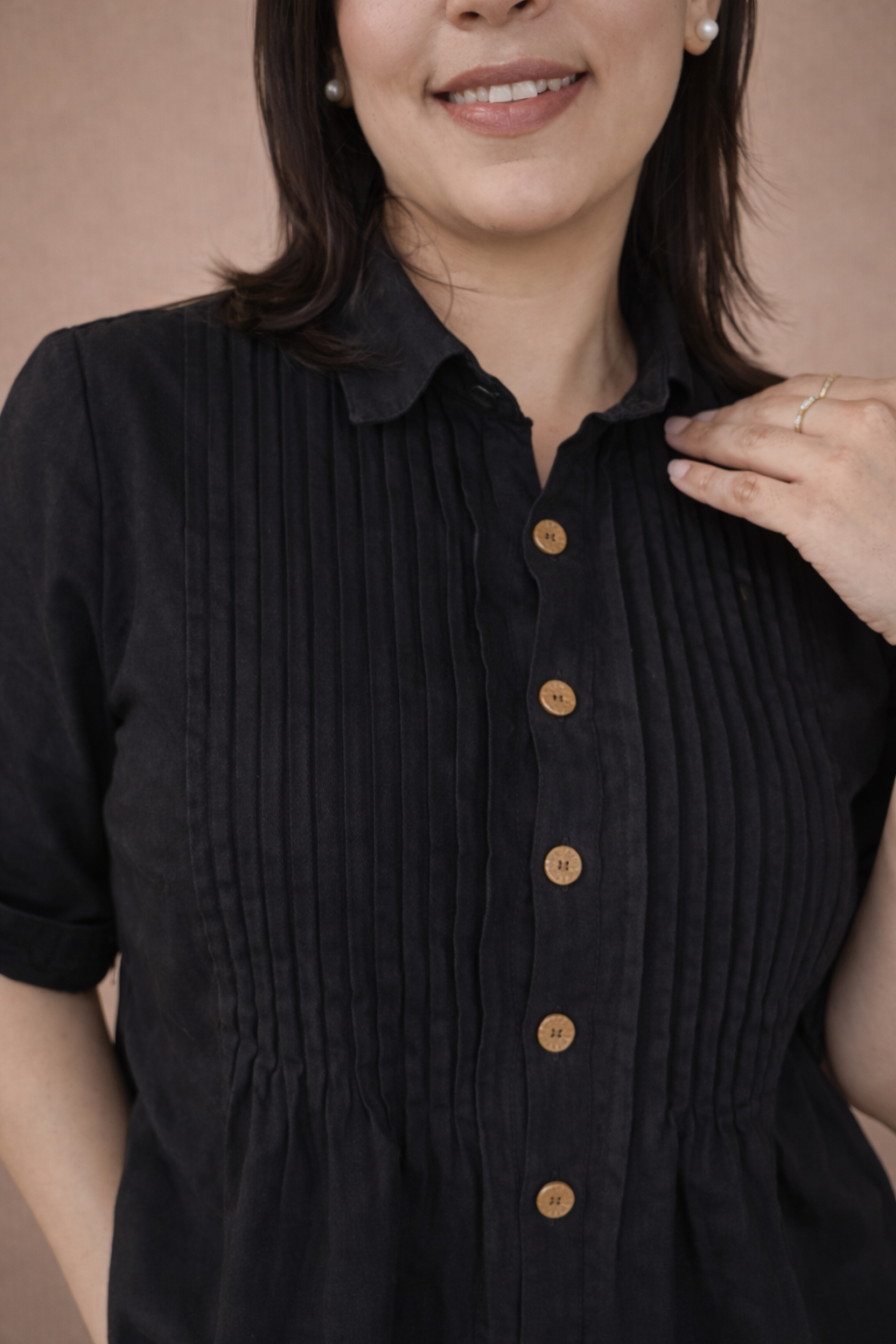 Desk to dinner pintuck tops