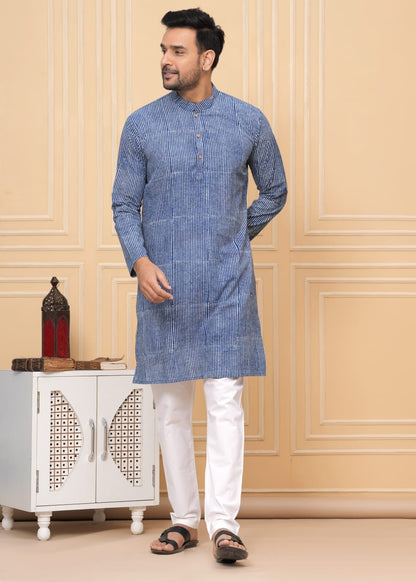 Floral Blue Kurta Set