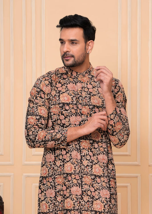 Kalam kari Kurta Set