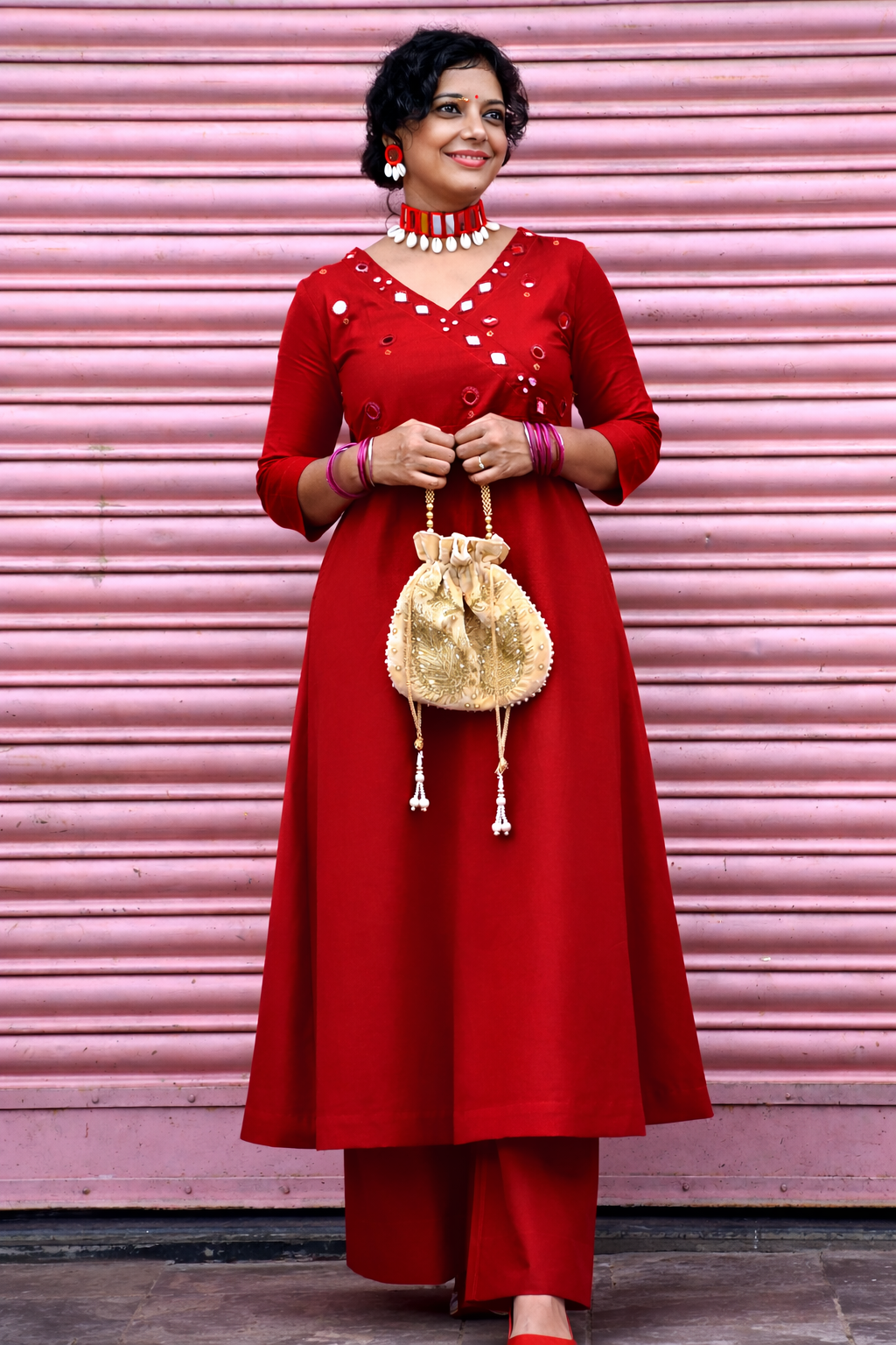 Chamak Mirror work ( 5 Colors)