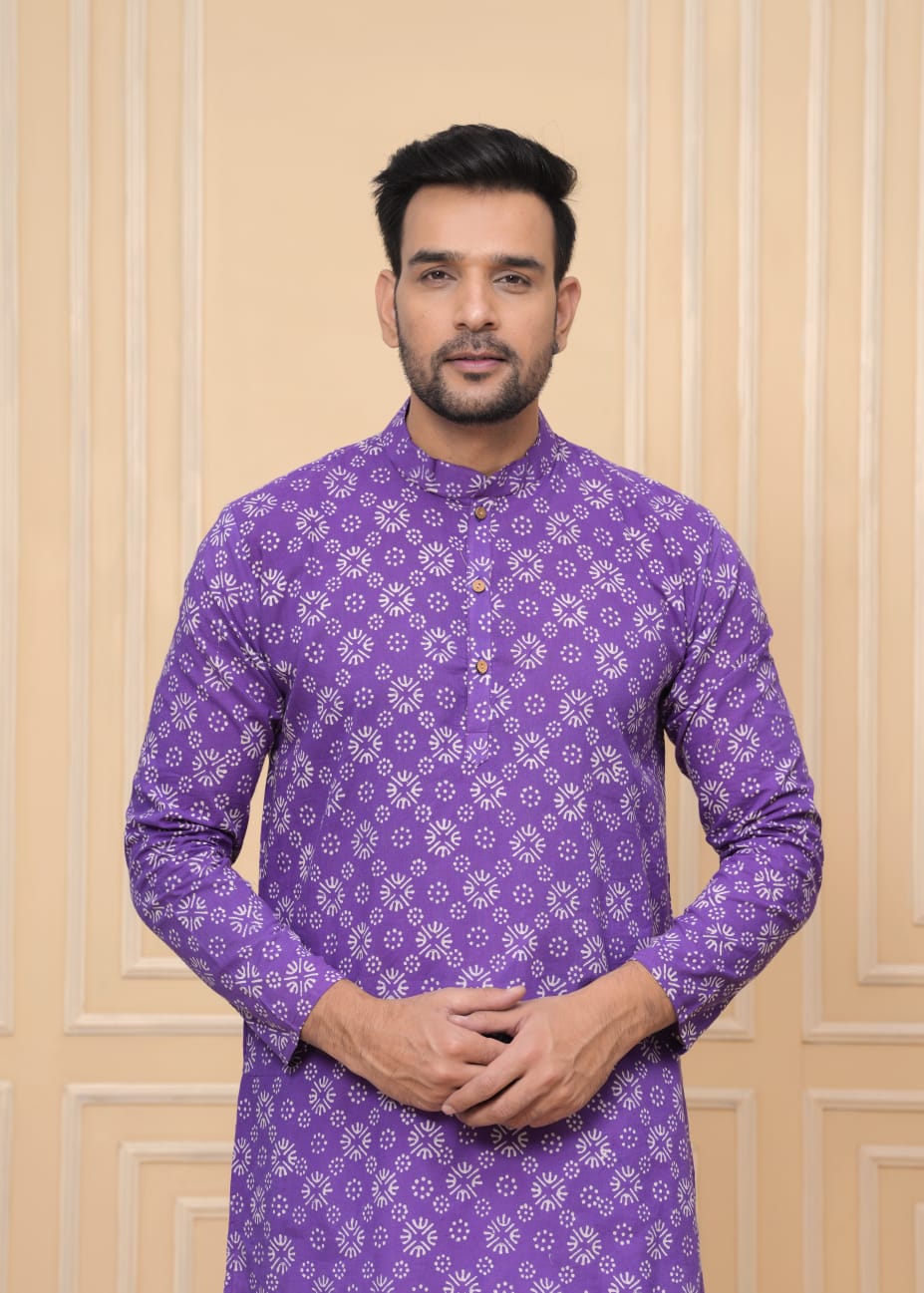 Floral Blue Kurta Set