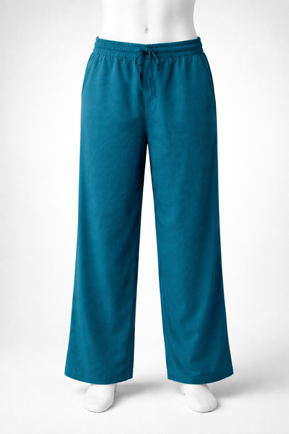 Khadi cotton straight pant( Fully elasticated )
