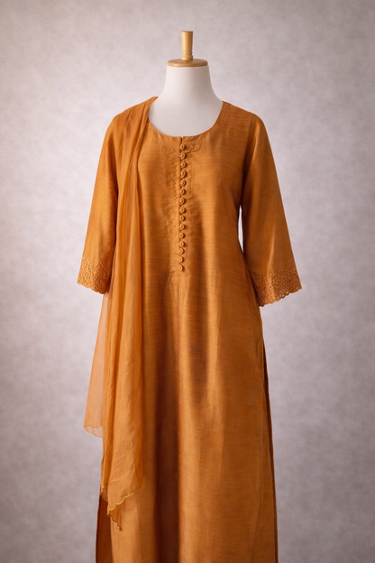 Karigari Cutwork embroidery suit sets  with duppata