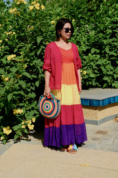 Rainbow Mulmul Dress