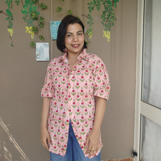 Sanganeri shirts pure cotton( 2 Colors)