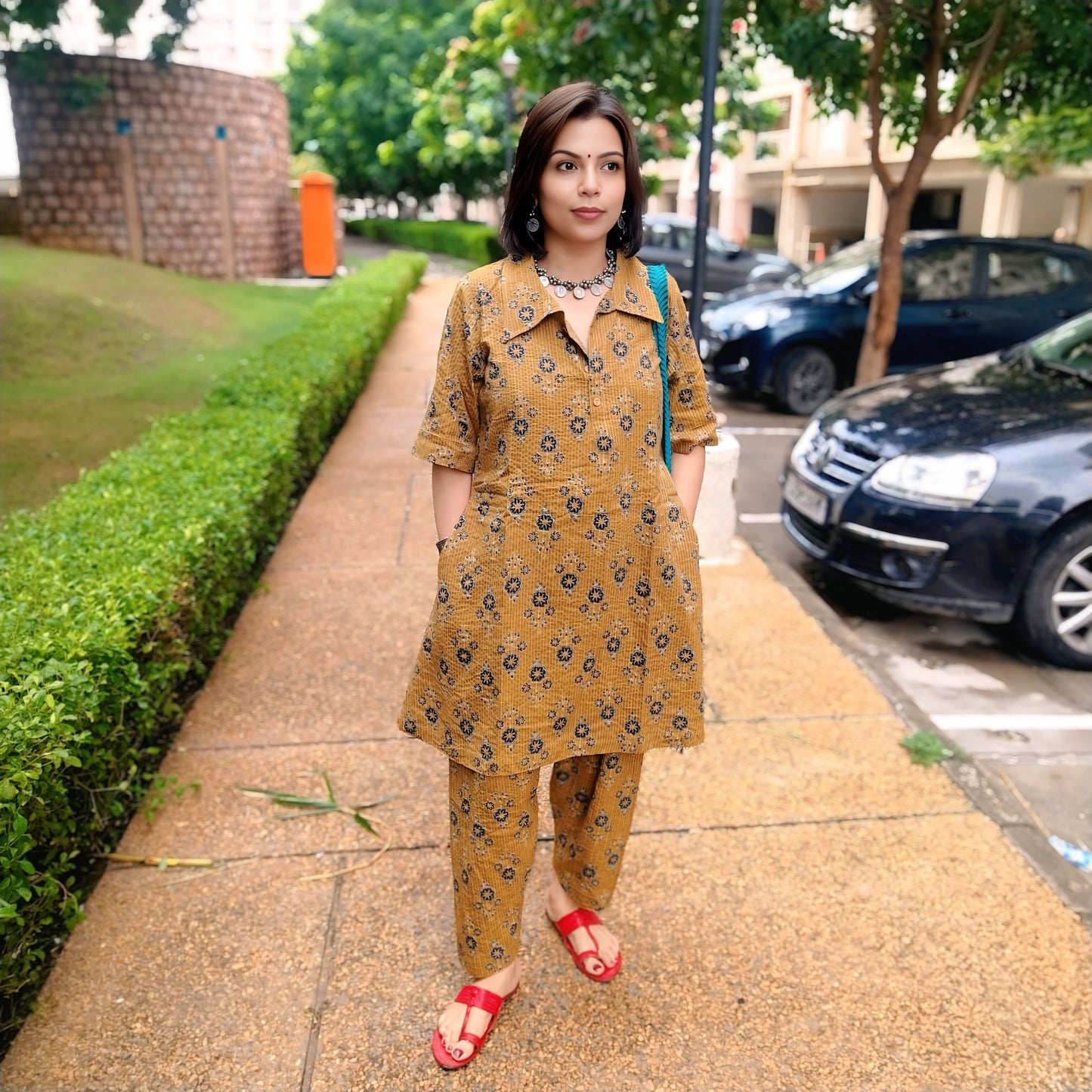 Kantha short kurta set ( 4 colors)