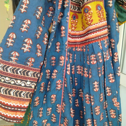 Dabu kurta with patch and mirror work ( 3 colors)