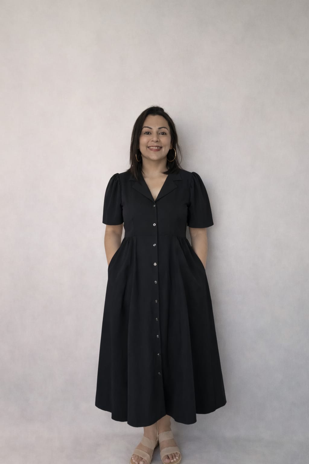 Coat collar desk to dinner dress