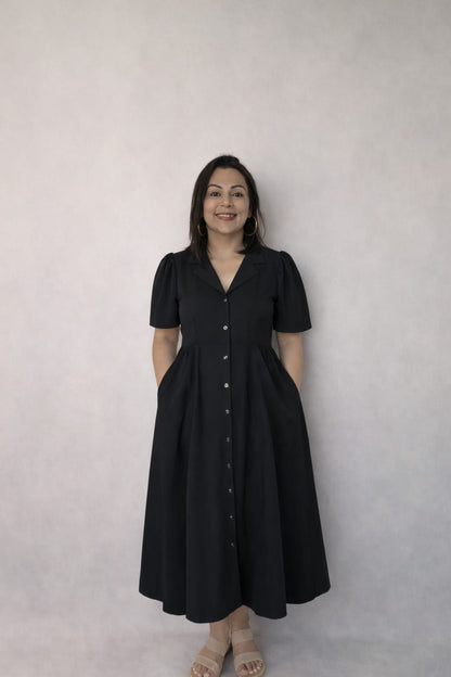 Coat collar desk to dinner dress