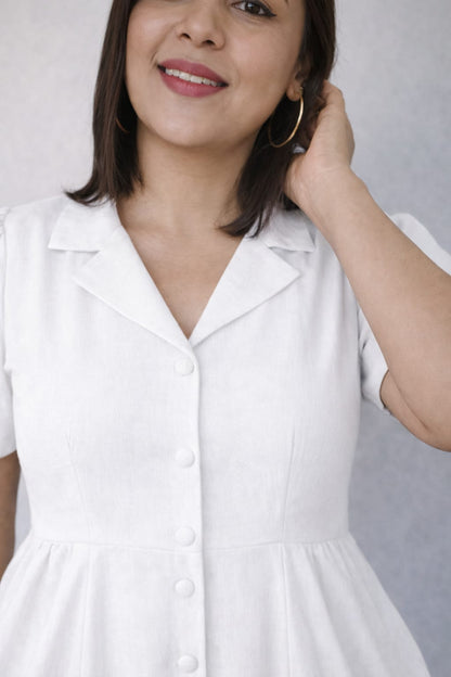 Coat collar desk to dinner dress