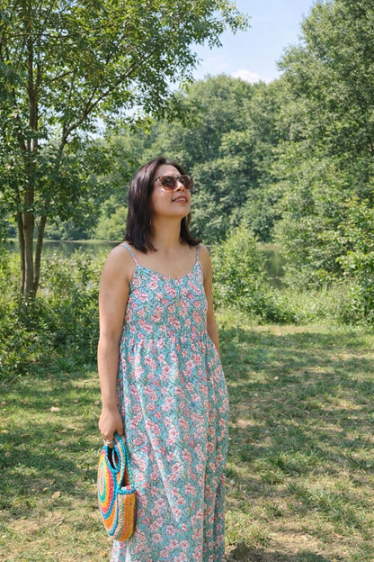 Print story neel dress