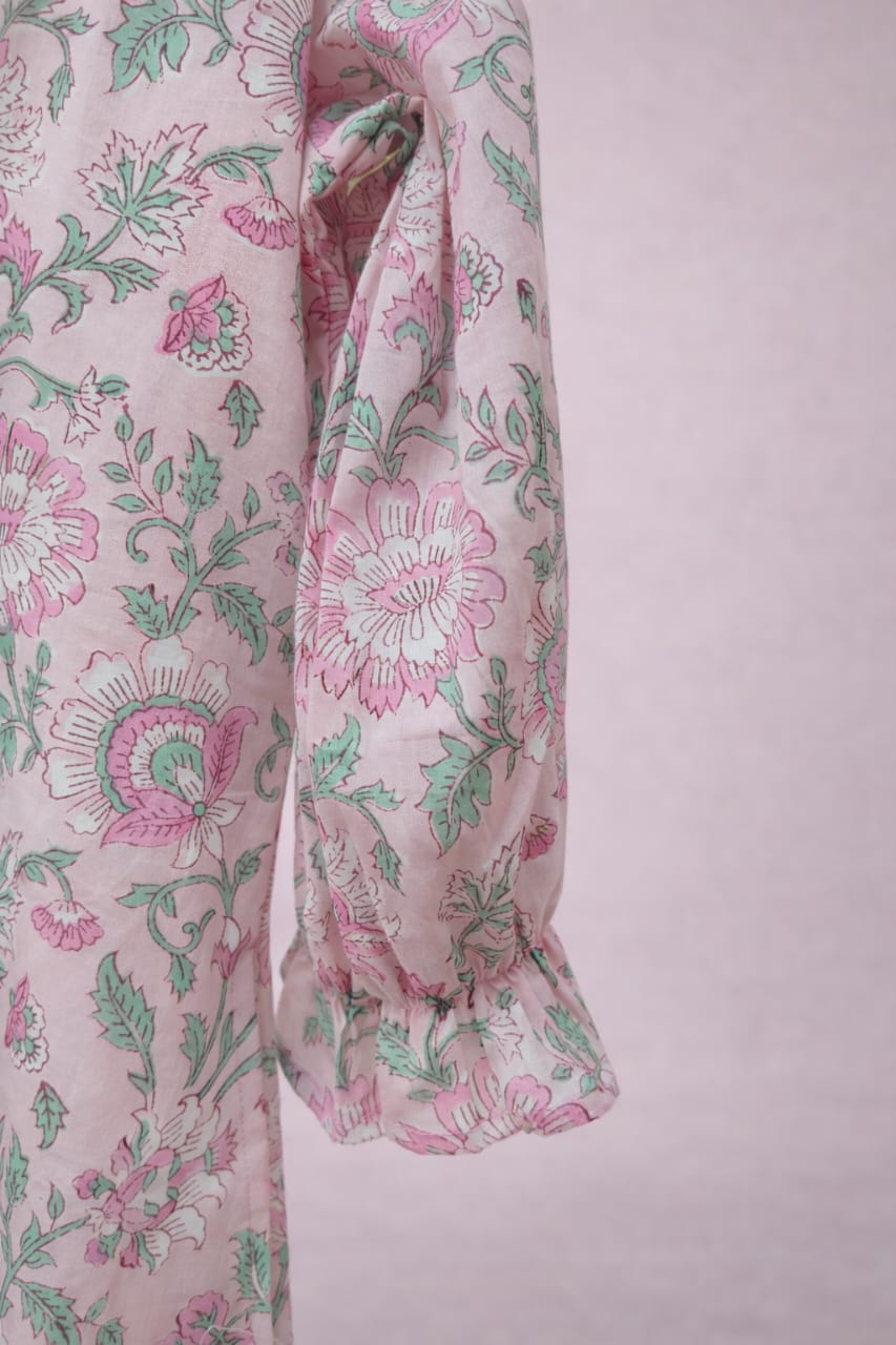 Print story gulab dress