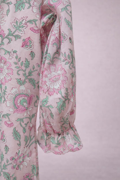 Print story gulab dress