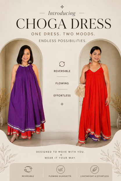 CHOGA DRESS + REVERSIBLE SKIRT
