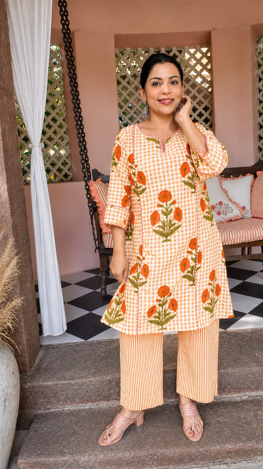 Mughal boota pant set