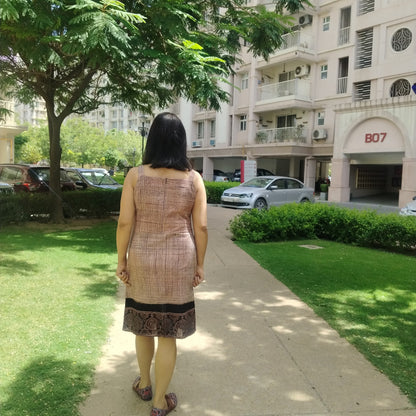 Ajrak dress with shrug
