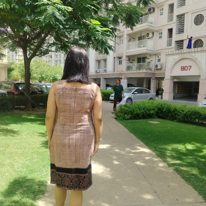 Ajrak dress with shrug