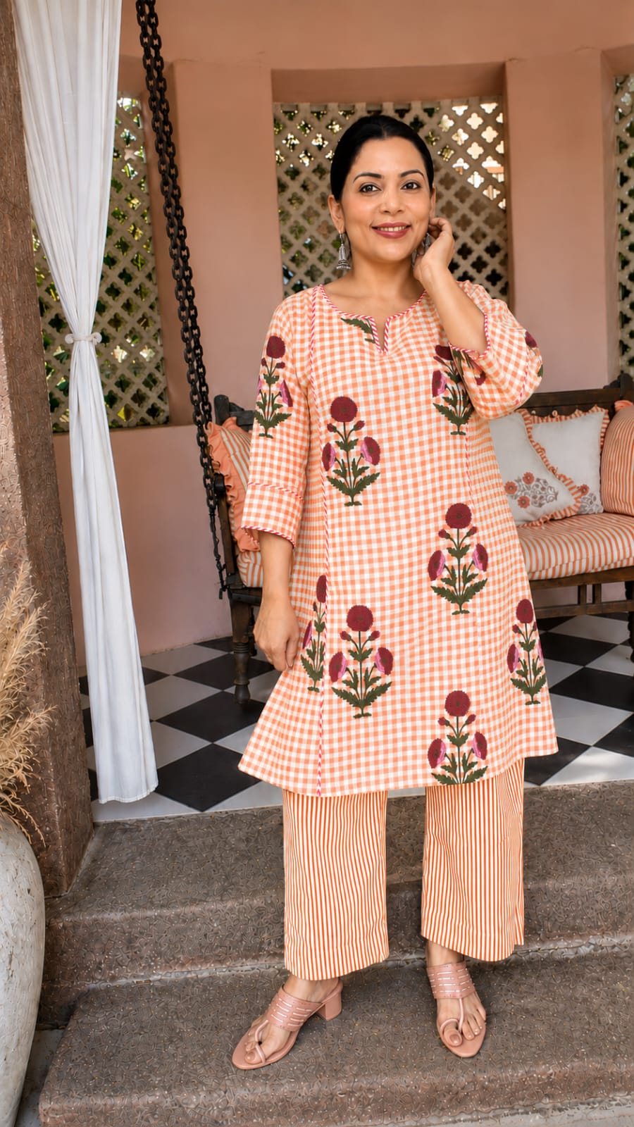 Mughal boota pant set