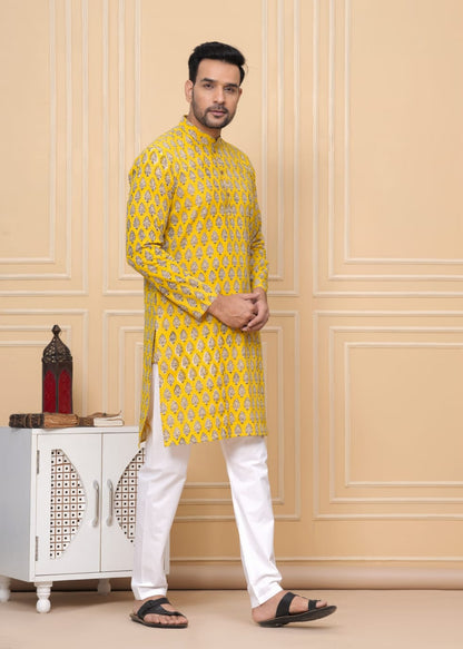 Floral Blue Kurta Set