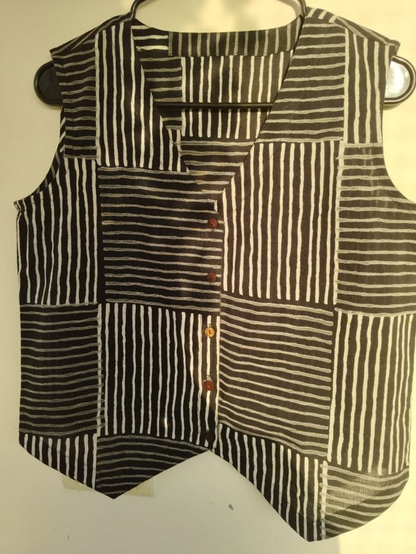 Stripes Patterned waist coat