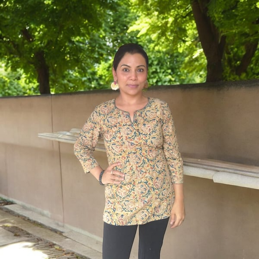 Kalamkari kurti ( green)