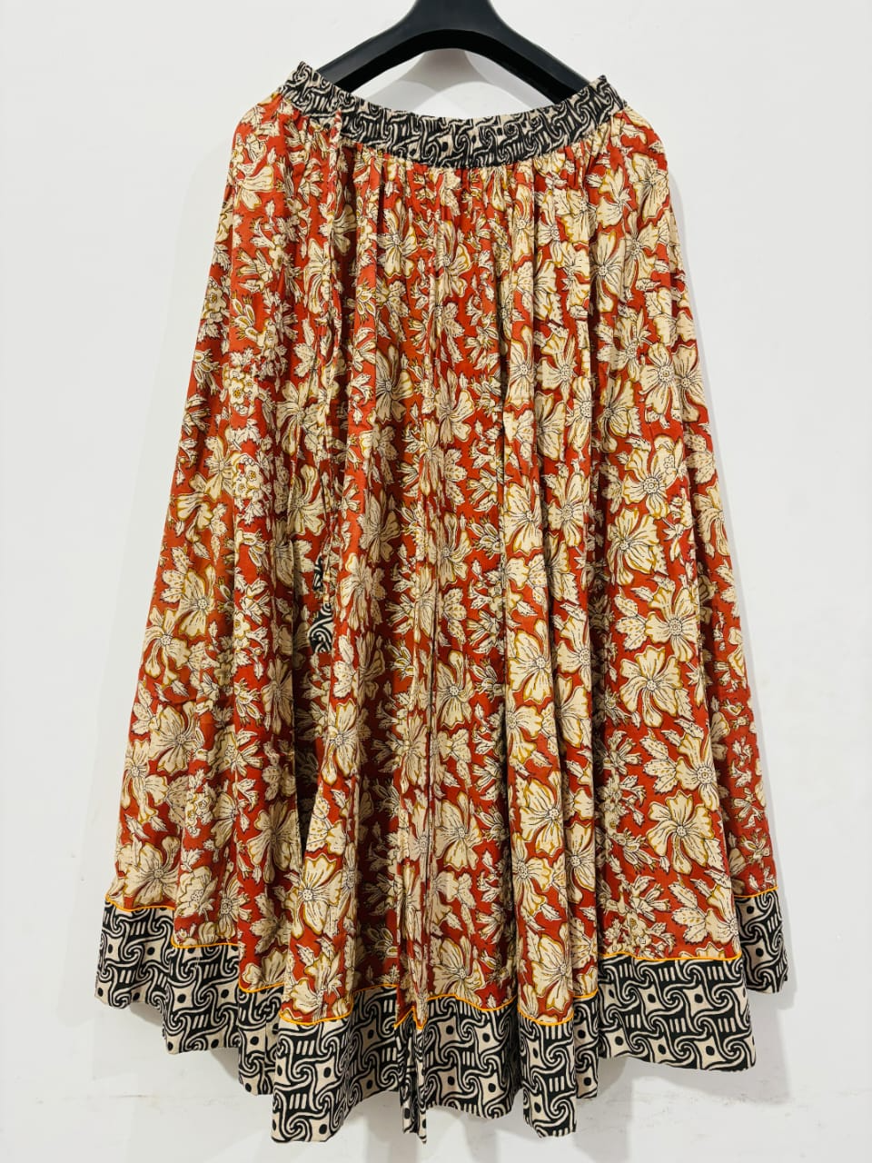 Bagru print skirt( Red)