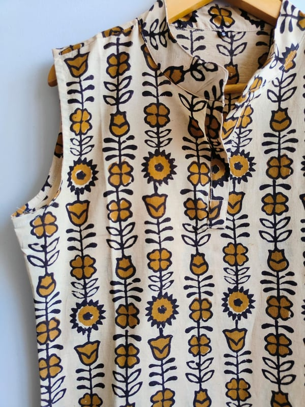 Bagru print short top( Flower)