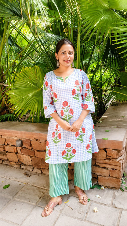 Mughal boota pant set