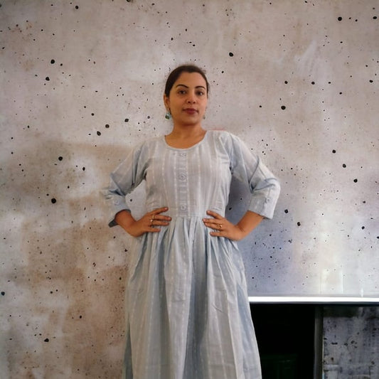 Blue cotton dress