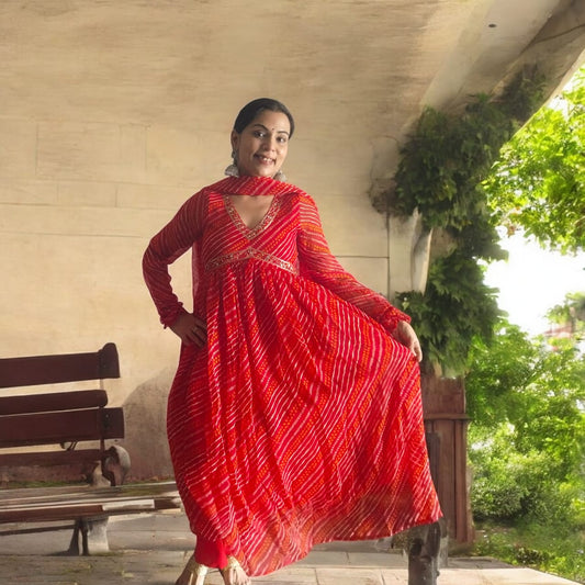 Bhandani suit Red