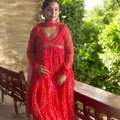 Bhandani suit Red