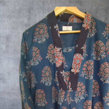 Ajrak handblocked kurta set