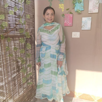 Lehriya suit sets powdered blue