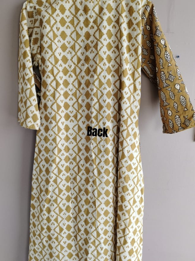 Bagru print wrap  (Mustard)